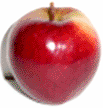 crimson-red apple