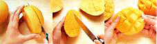 how to cut open mango fruit