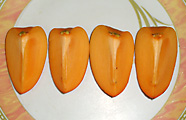 persimmon fruit slices