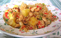pineapple cashew quinoa stirfry