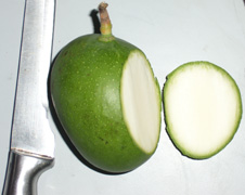 Raw green mango