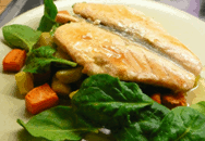salmon, parsnips and carrot