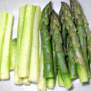 peeled asparagus shoots