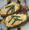 asparagus-eggplant sandwich