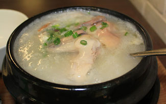 samgye-tang (ginseng chicken soup)