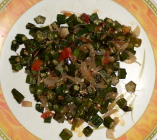 okra pods stir fry