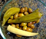 pickled okra pods