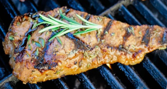 Rosemary herb used in marinating grilled meat