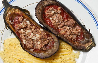 stuffed aubergines