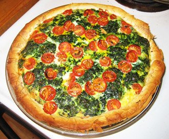 cherry tomatoes-quiche