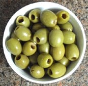 cured green olives