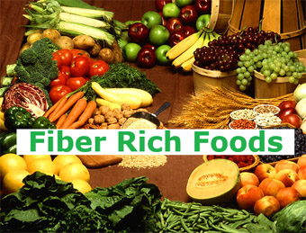 Foods rich in dietary fiber