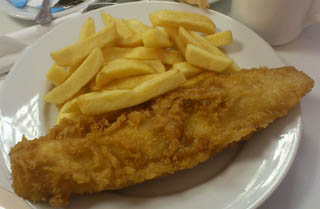 Atlantic cod fish and chips