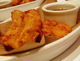 Hake fish and chips