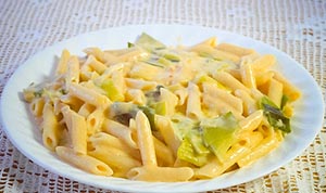 leek cheddar pasta