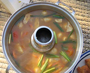 lemongrass herb in tom yum soup