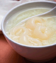 longan egg white souffle dessert
