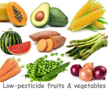 low-pesticide fruits and vegetables