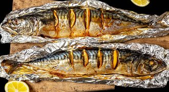 Baked mackerel