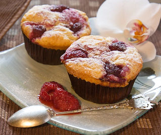 raspberry-muffins