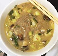shiitake mushrooms in miso soup