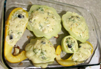 stuffed crookneck squash